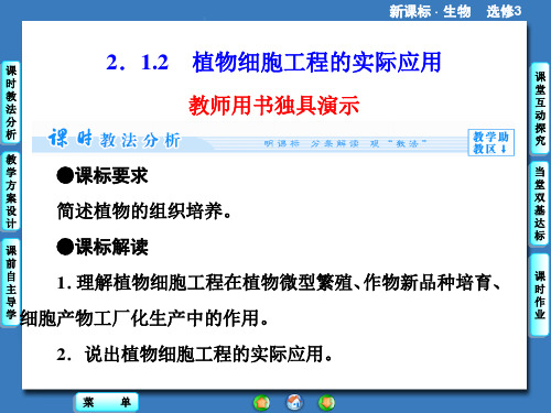 人教版高中生物选修3第2章第1.2教学实用PTT