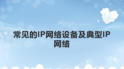 常见的IP网络设备及典型IP网络