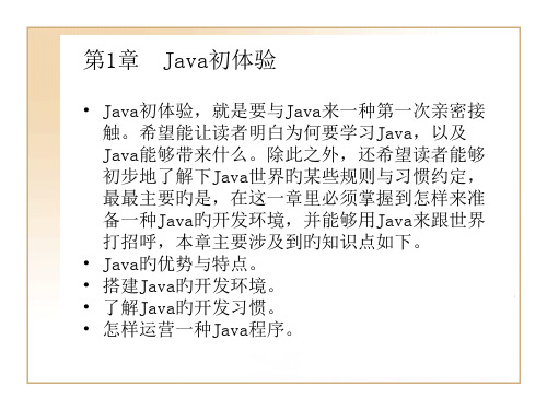 Java初体验专业知识讲座