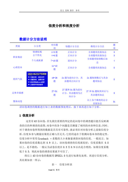 spss数据分析教程之SPSS信度分析和效度分析