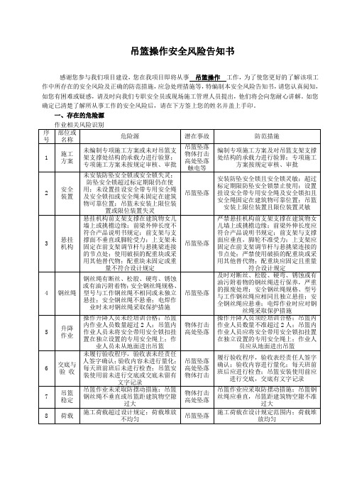 13.吊篮操作安全风险告知书