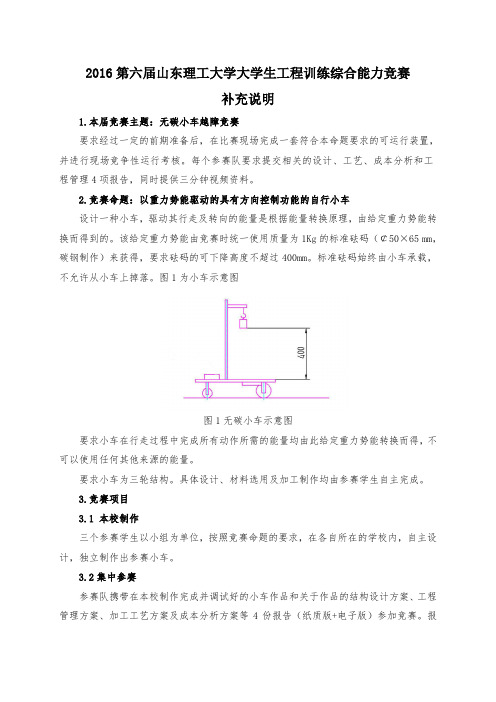 2016第六届山东理工大学大学生工程训练综合能力竞赛