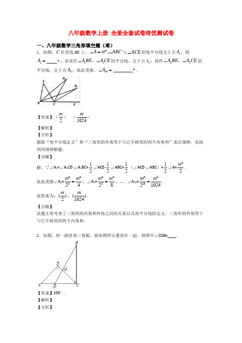 八年级数学上册 全册全套试卷培优测试卷