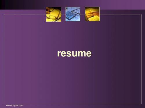 resume