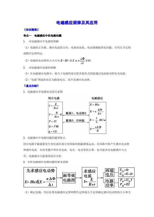 2021年高考物理电磁感应规律及其应用解析版