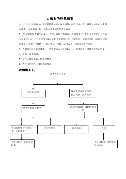 大出血的应急预案