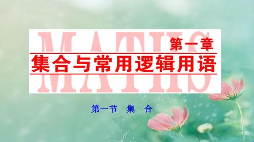 2018-2019学年高三数学人教版A版数学(理)高考一轮复习课件：第一章  第一节  集合