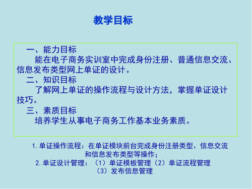 电子商务基础与实务项目二任务7网上单证