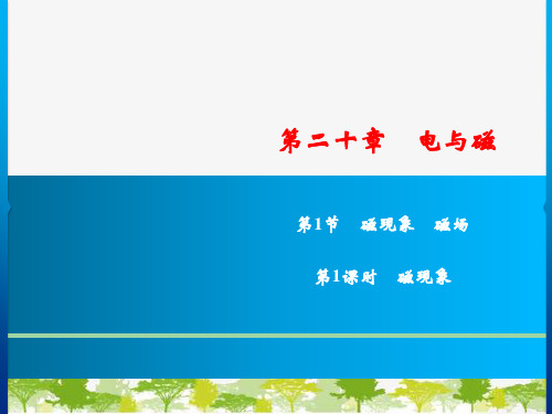 人教版物理九年级下册第20章 第1节  第1课时 磁现象习题课件(共21张PPT)