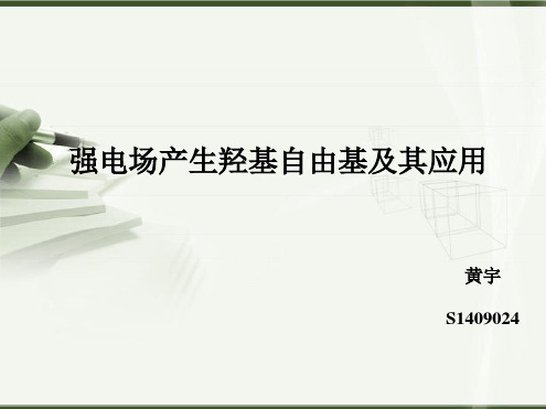 强电场电离产生羟基自由基 黄宇 S1409024