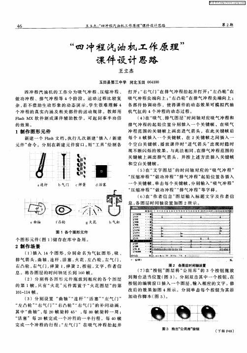 “四冲程汽油机工作原理”课件设计思路