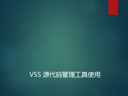 VSS 源代码管理工具使用