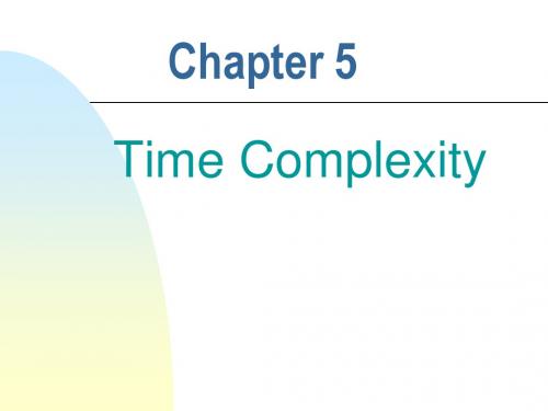 Chapter 5 Time Complexity