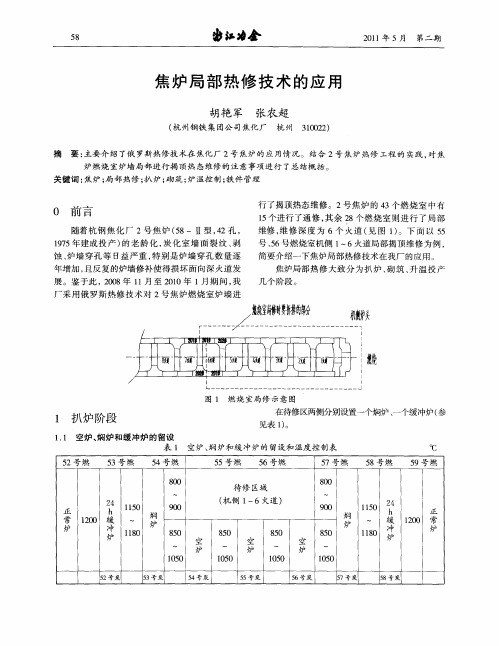 焦炉局部热修技术的应用