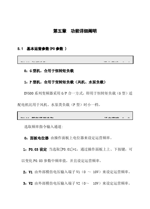 欧陆变频器使用手册功能参数详细说明样本