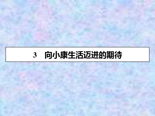 2019-2020学年粤教版语文必修5课件：3向小康生活迈进的期待 