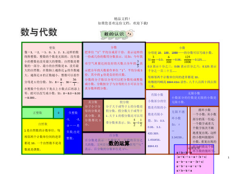 六年级数学下册教材梳理总复习数与代数青岛版