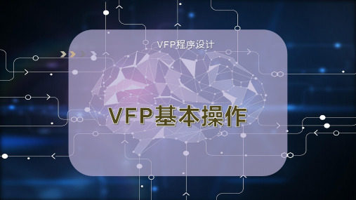 VFP基本操作