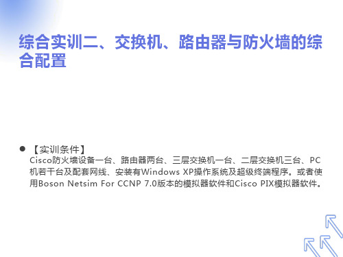 综合实训二、交换机、路由器与防火墙的综合配置