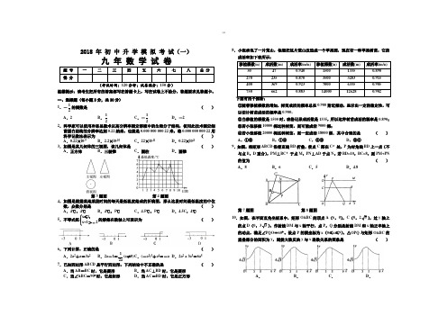 2018中考数学模拟试题及答案