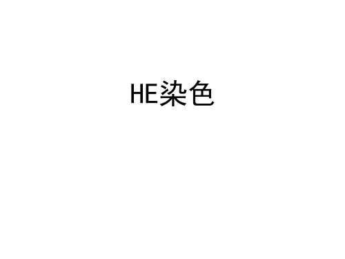 HE染色(苏木精 — 伊红染色法)