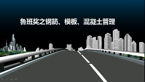 鲁班奖之钢筋、模板、混凝土管理