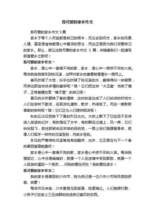 我可爱的家乡作文