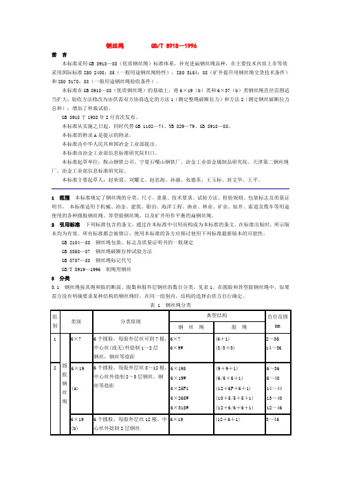 GBT8918—1996钢丝绳