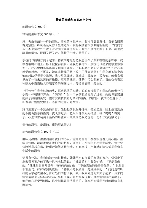 什么的滋味作文500字