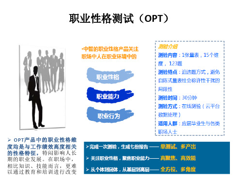 心理素质测评——职业性格