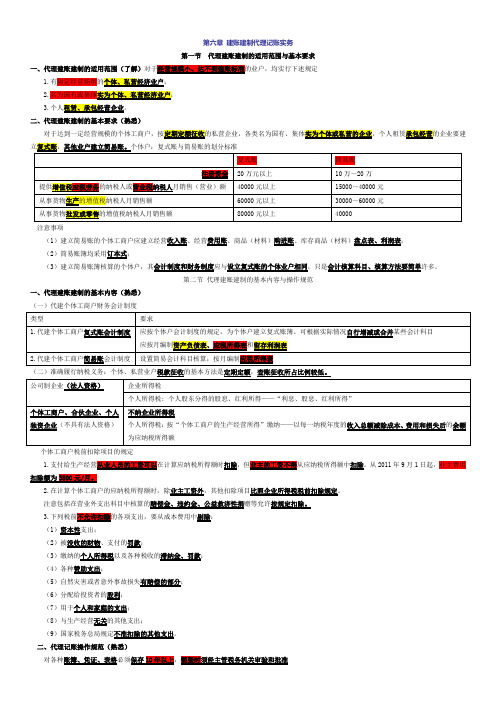 第六章 建账建制代理记账实务