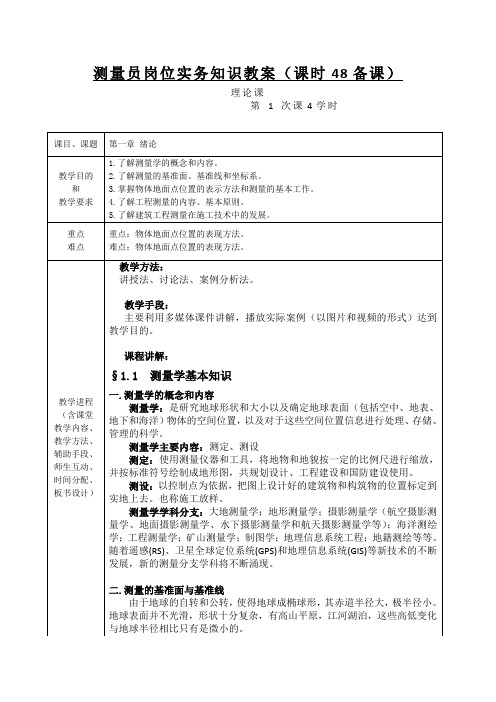 第一节(测量员岗位实务知识)