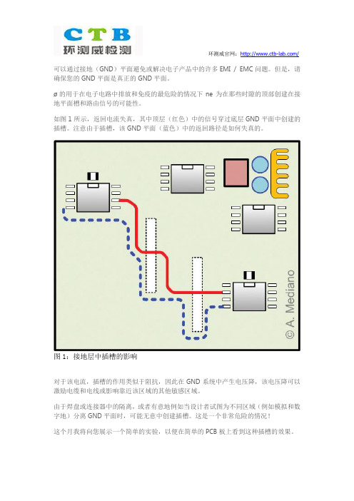 通过接地(GND)平面避免或解决电子产品中的EMI  EMC问题