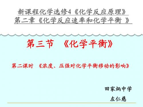 人教版选修四第二章第三节《化学平衡》