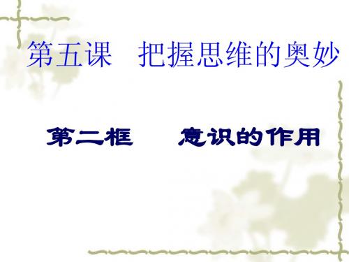 新人教版高中政治必修四ppt课件：5.2意识的作用(1)