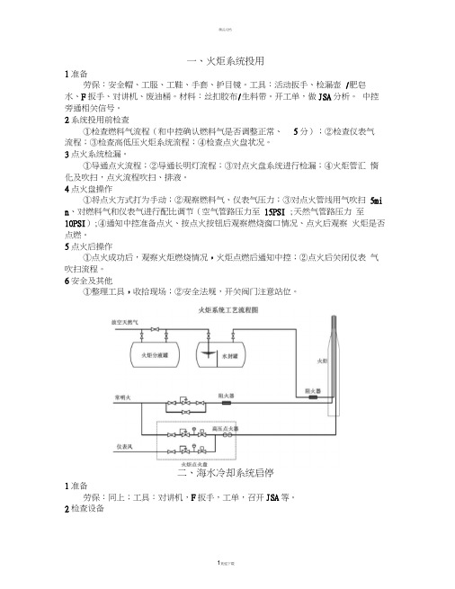 海洋石油中级工实操操作程序(自记笔记-仅供参考)分解