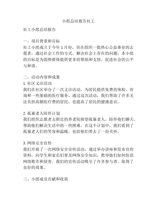 小组总结报告社工