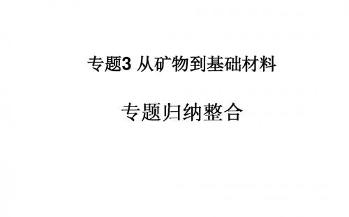 2017-2018学年苏教版必修1 专题3 从矿物到基础材料 专题归纳整合 课件(16张)