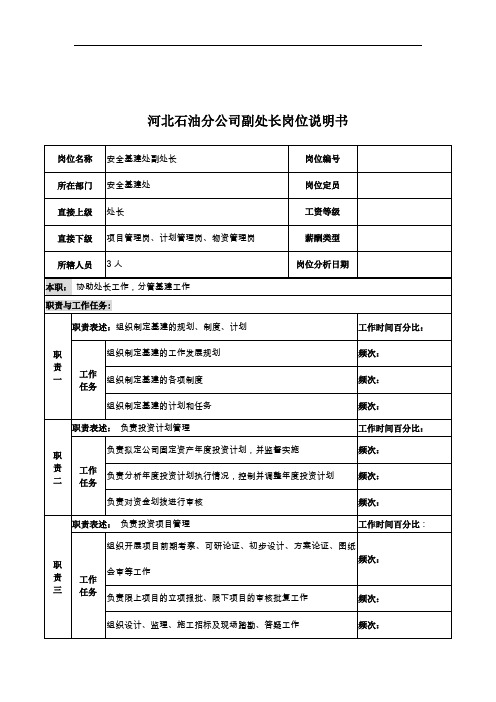 河北石油分公司岗位说明书大全(29个)3