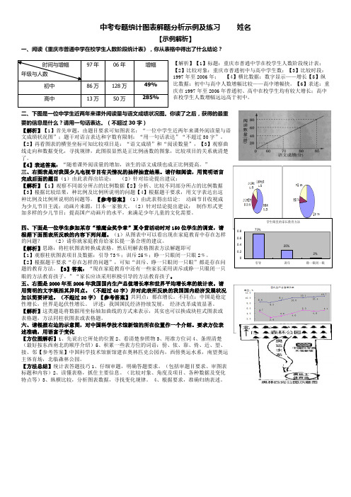 中考专题统计图表解析及练习【学生】【祝壮】