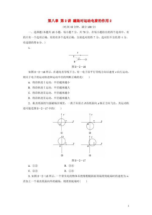 高三物理一轮复习 第八章 第2讲 磁场对运动电荷的作用2