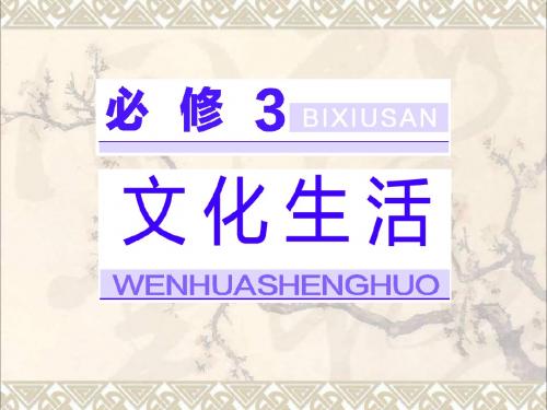 高中政治第一单元第一课文化与社会课件新人教必修3