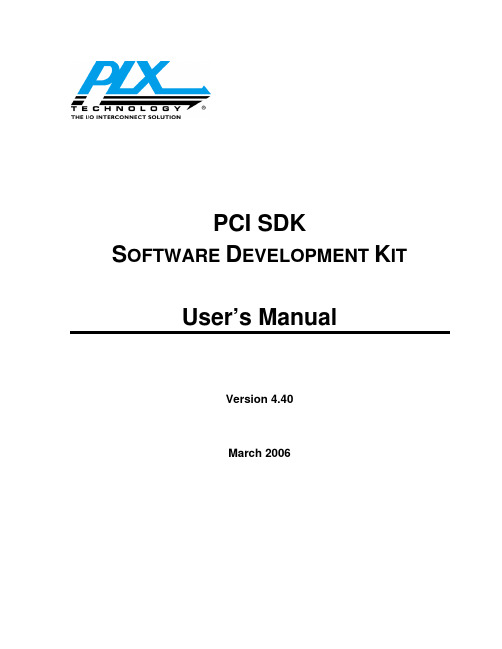 PLX SDK User Manual