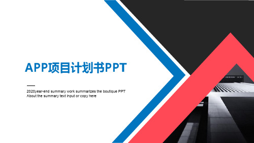 app项目计划书ppt