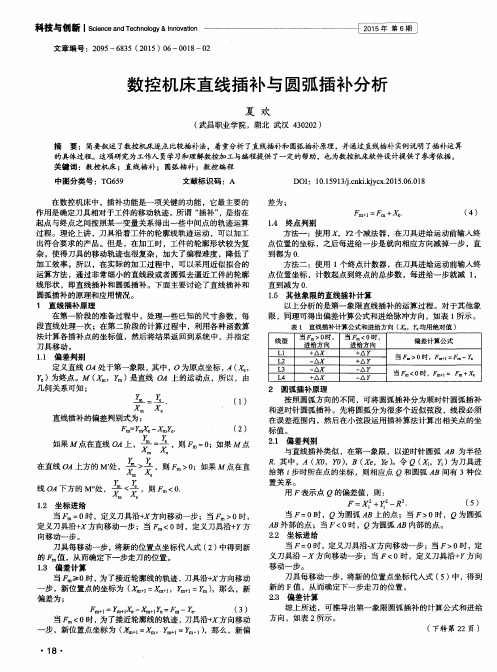 数控机床直线插补与圆弧插补分析