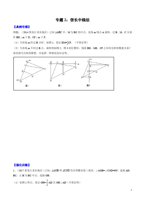 倍长中线法(含答案)