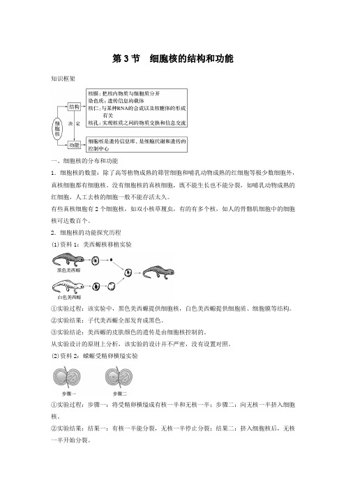 第3章 第3节 细胞核的结构和功能