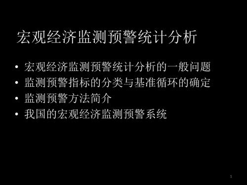 宏观经济监测预警统计分析 共41页