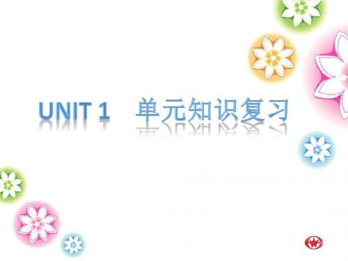 高中英语人教必修一unit1单元复习
