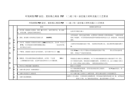 环氧及乙烯基施工工艺